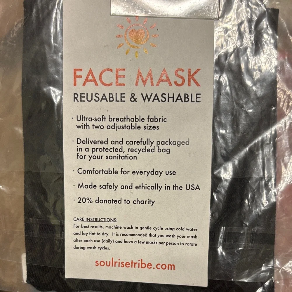Black Face Mask with Red Lips Design